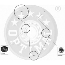 SK-1023 OPTIMAL Комплект ремня грм