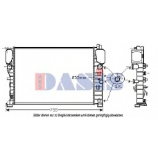 120036N AKS DASIS Радиатор, охлаждение двигателя