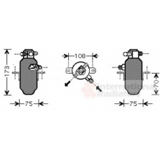 3000D374 VAN WEZEL Осушитель, кондиционер