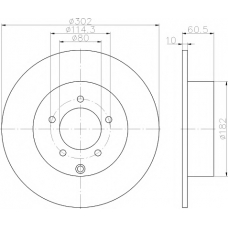 8DD 355 115-491 HELLA PAGID Тормозной диск