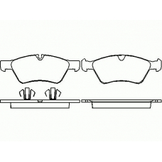 P 50 063 BREMBO Комплект тормозных колодок, дисковый тормоз