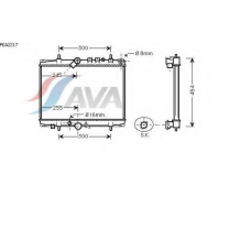 PEA2217 AVA Радиатор, охлаждение двигателя