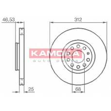 1032312 KAMOKA Тормозной диск