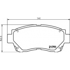 8DB 355 016-771 HELLA Комплект тормозных колодок, дисковый тормоз