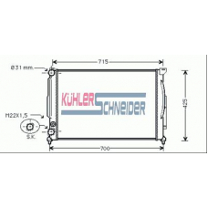 5000231 KUHLER SCHNEIDER Радиатор, охлаждение двигател