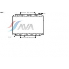 DN2171 AVA Радиатор, охлаждение двигателя