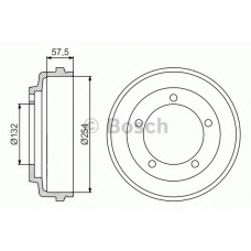 0 986 477 204 BOSCH Тормозной барабан