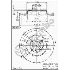 09.5457.10 BREMBO Тормозной диск