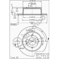 08.4851.10 BREMBO Тормозной диск