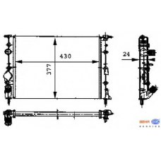 8MK 376 717-671 HELLA Радиатор, охлаждение двигателя