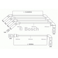 F 000 99C 115 BOSCH Комплект проводов зажигания