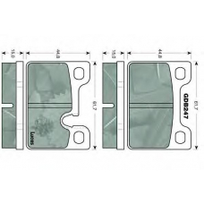 GDB247 TRW Комплект тормозных колодок, дисковый тормоз
