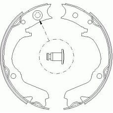4734.00 REMSA Комплект тормозных колодок, стояночная тормозная с