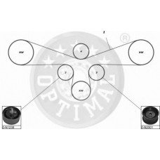 SK-1383 OPTIMAL Комплект ремня грм