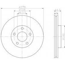 8DD 355 110-281 HELLA PAGID Тормозной диск