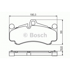 0 986 494 709 BOSCH Комплект тормозных колодок, дисковый тормоз