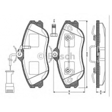 0 986 TB2 603 BOSCH Комплект тормозных колодок, дисковый тормоз