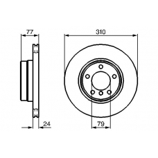 0 986 479 055 BOSCH Тормозной диск