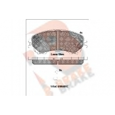 RB2181 R BRAKE Комплект тормозных колодок, дисковый тормоз