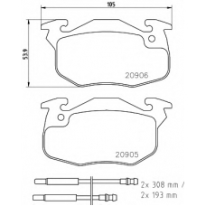 8DB 355 019-131 HELLA Комплект тормозных колодок, дисковый тормоз