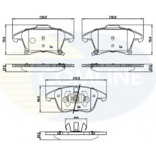 CBP32286 COMLINE Комплект тормозных колодок, дисковый тормоз