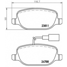 P 23 152 BREMBO Комплект тормозных колодок, дисковый тормоз