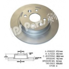 IBP-1K06 IPS Parts Тормозной диск
