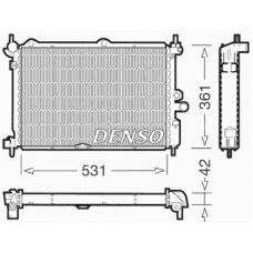 DRM20014 DENSO Радиатор, охлаждение двигателя