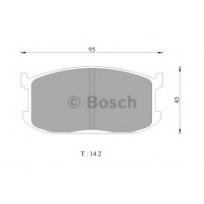 0 986 505 327 BOSCH Комплект тормозных колодок, дисковый тормоз