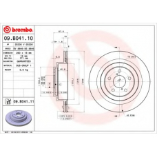 09.B041.10 BREMBO Тормозной диск