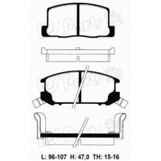 IBR-1204 IPS Parts Комплект тормозных колодок, дисковый тормоз