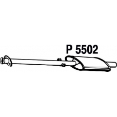 P5502 FENNO Средний глушитель выхлопных газов