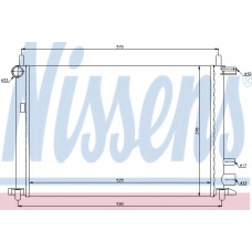 62053 NISSENS Радиатор, охлаждение двигателя