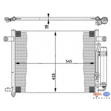 8FC 351 302-121 HELLA Конденсатор, кондиционер