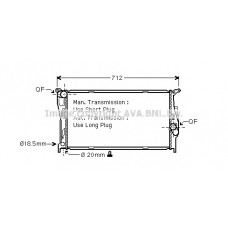 BWA2294 AVA Радиатор, охлаждение двигателя