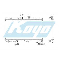 PA010373 KOYO P-tank corrugate-fin ass'y