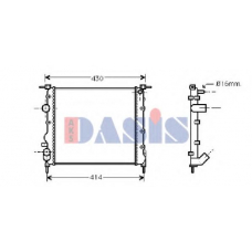 181440N AKS DASIS Радиатор, охлаждение двигателя
