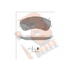 RB1793-204 R BRAKE Комплект тормозных колодок, дисковый тормоз