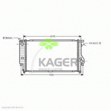 31-2624 KAGER Радиатор, охлаждение двигателя