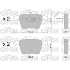 822-688-0 CIFAM Комплект тормозных колодок, дисковый тормоз