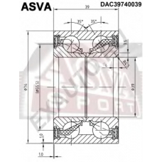 DAC39740039 ASVA Подшипник ступицы колеса