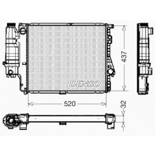 DRM05043 DENSO Радиатор, охлаждение двигателя