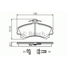 0 986 495 005 BOSCH Комплект тормозных колодок, дисковый тормоз