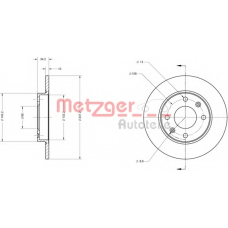 6110037 METZGER Тормозной диск