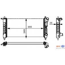 8MK 376 712-701 HELLA Радиатор, охлаждение двигателя