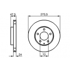 0 986 479 034 BOSCH Тормозной диск