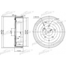 PDR1196 PATRON Тормозной барабан
