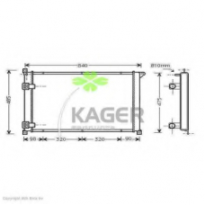 31-2663 KAGER Радиатор, охлаждение двигателя