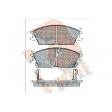 RB0887 R BRAKE Комплект тормозных колодок, дисковый тормоз