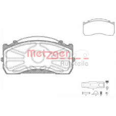 JCA 815.80 METZGER Комплект тормозных колодок, дисковый тормоз